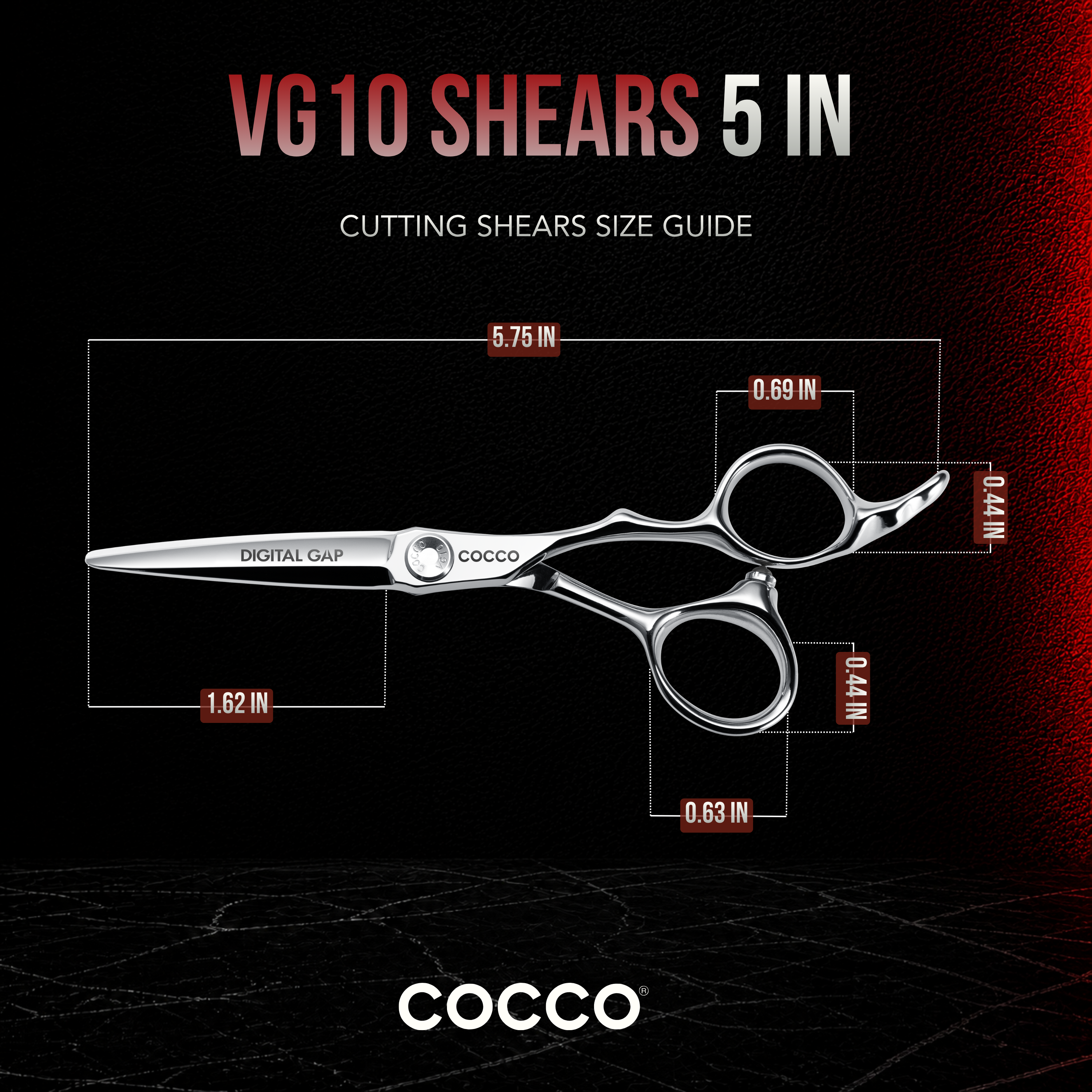 VG10 Cutting Shears Silver (Select Size)