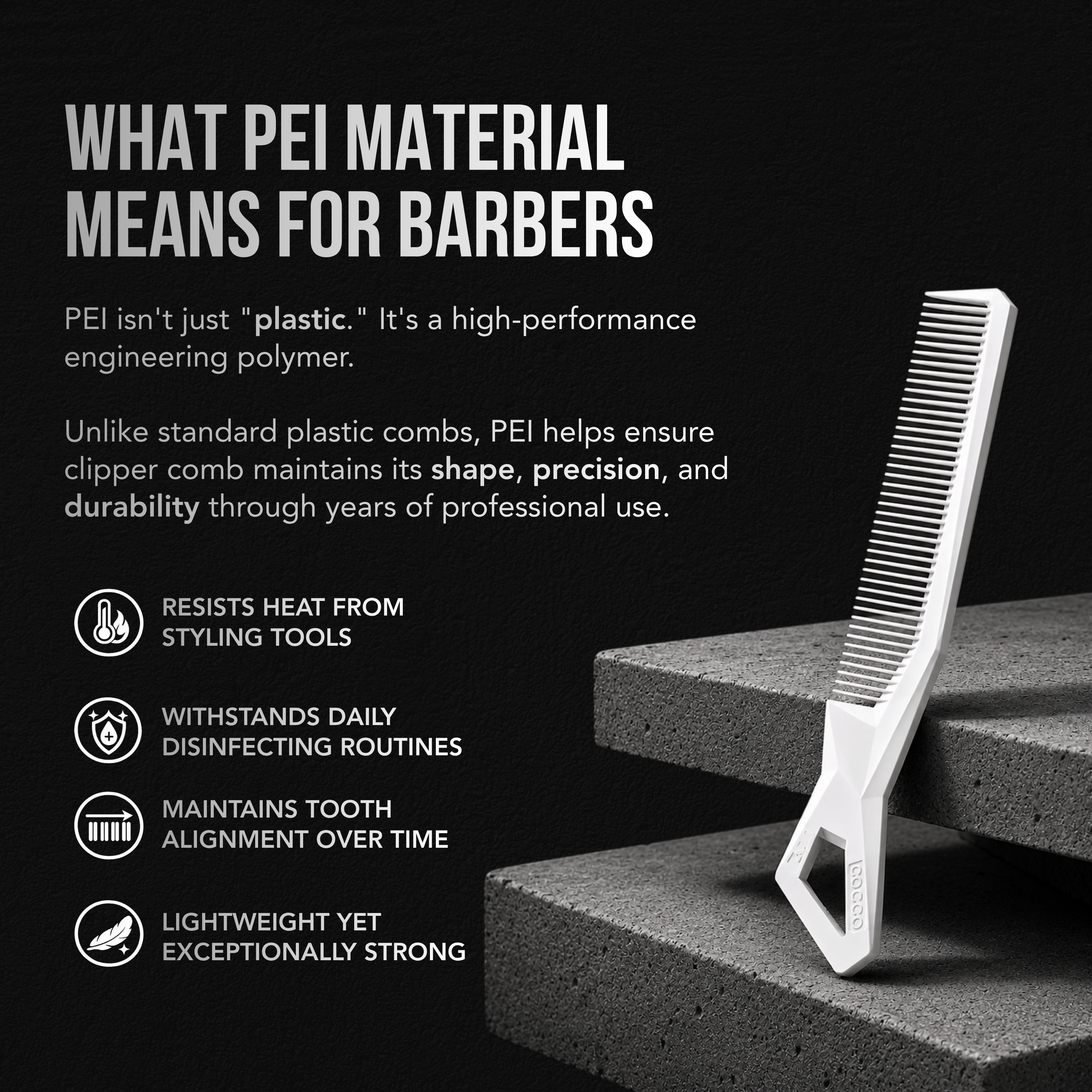 Clipper Comb (White)