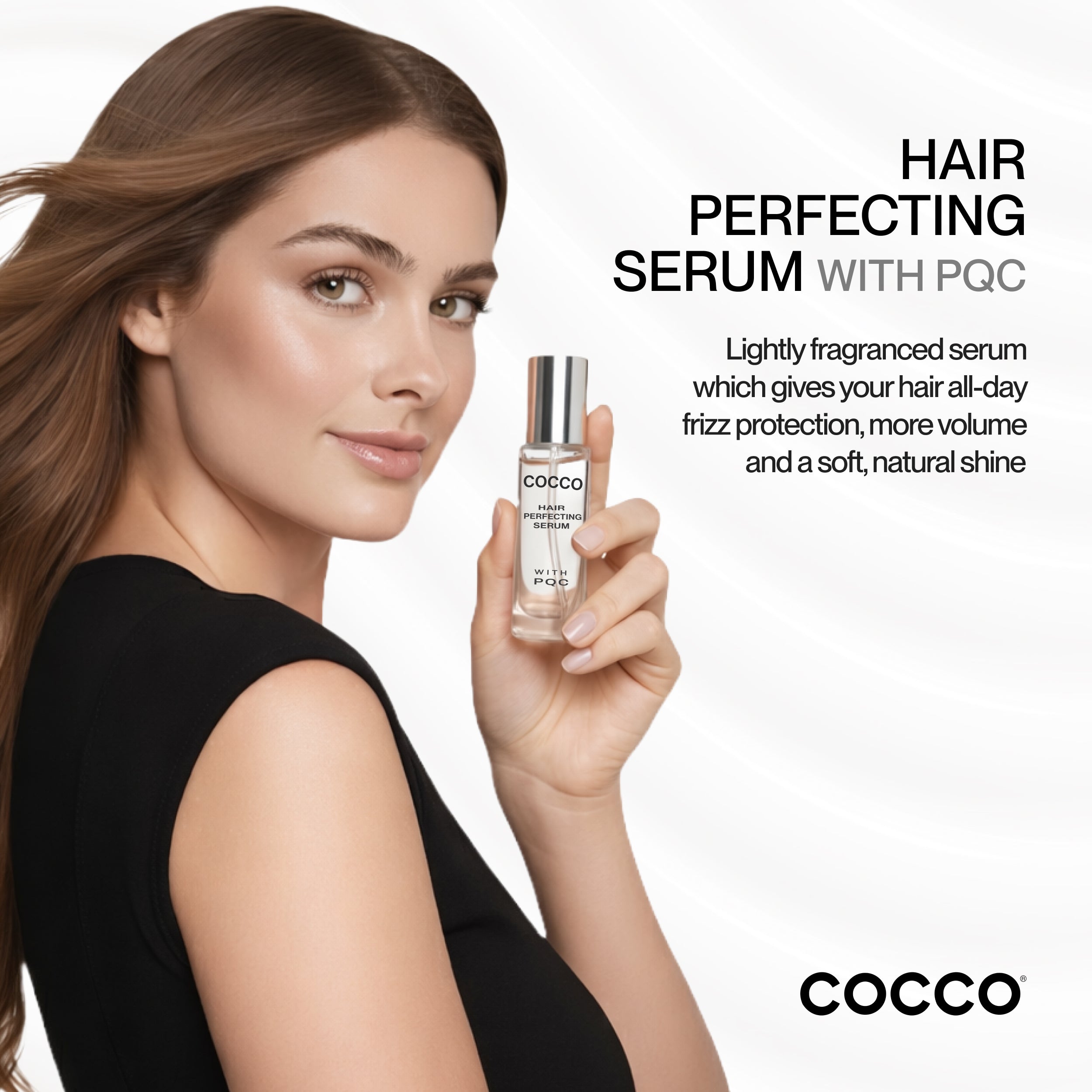 Cocco GNS 1.25 Inch Flat Iron V3 and Hair Perfecting Serum Bundle with Nano GNS Triplex Technology, Anti Frizz Shine, Heat Protectant and UV Protection