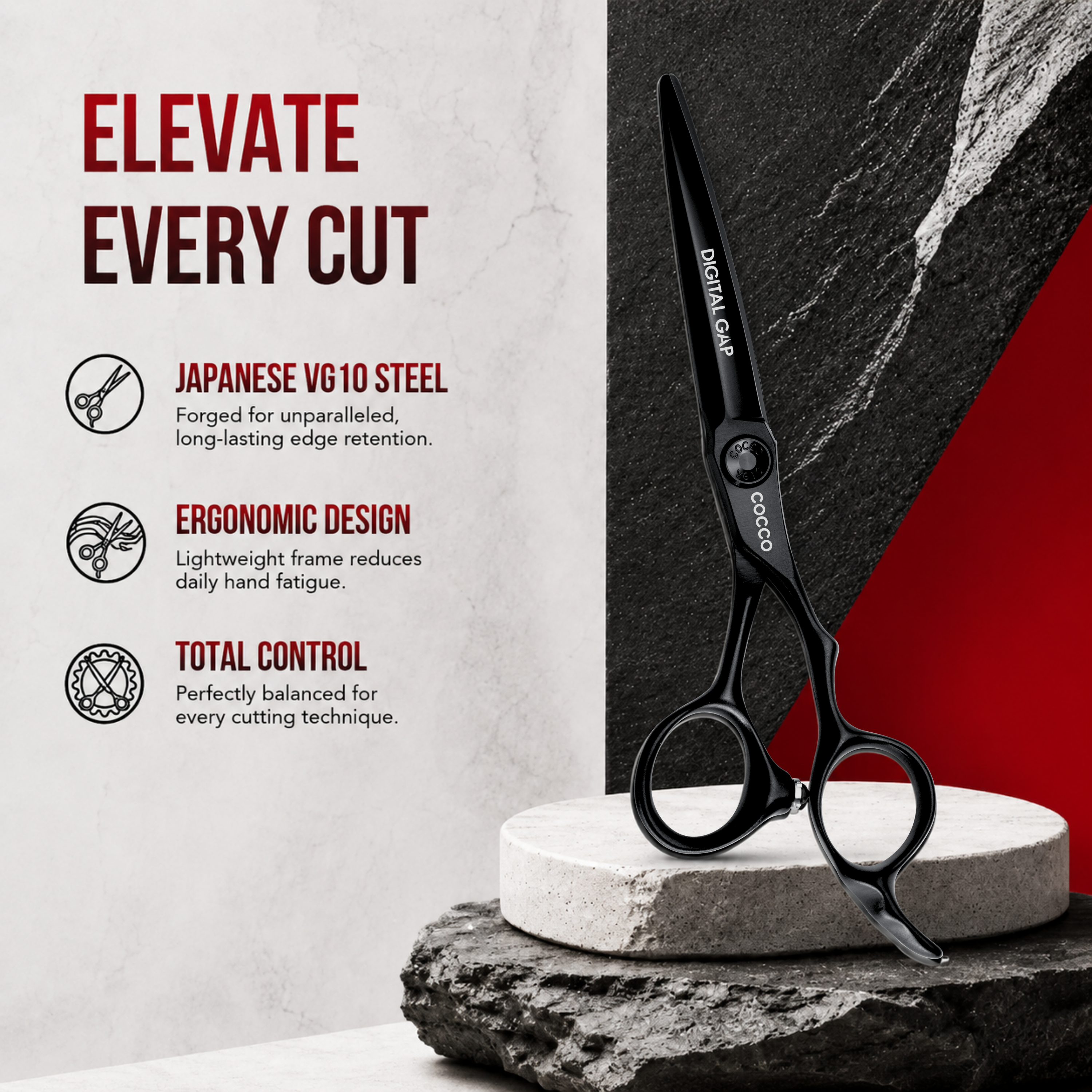 VG10 Cutting Shears Black (Select Size)