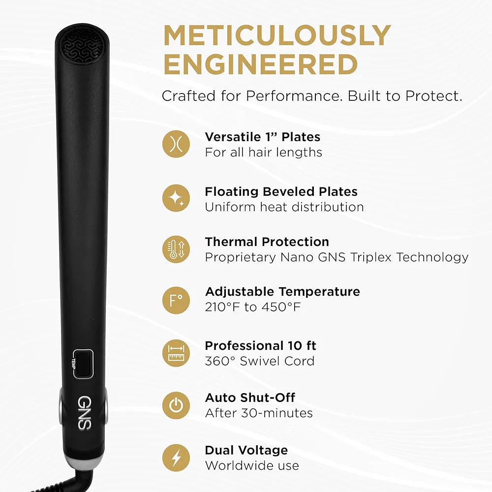 Cocco GNS 1″ Flat Iron V3 with Cocco Nano Pro Hair Dryer Bundle