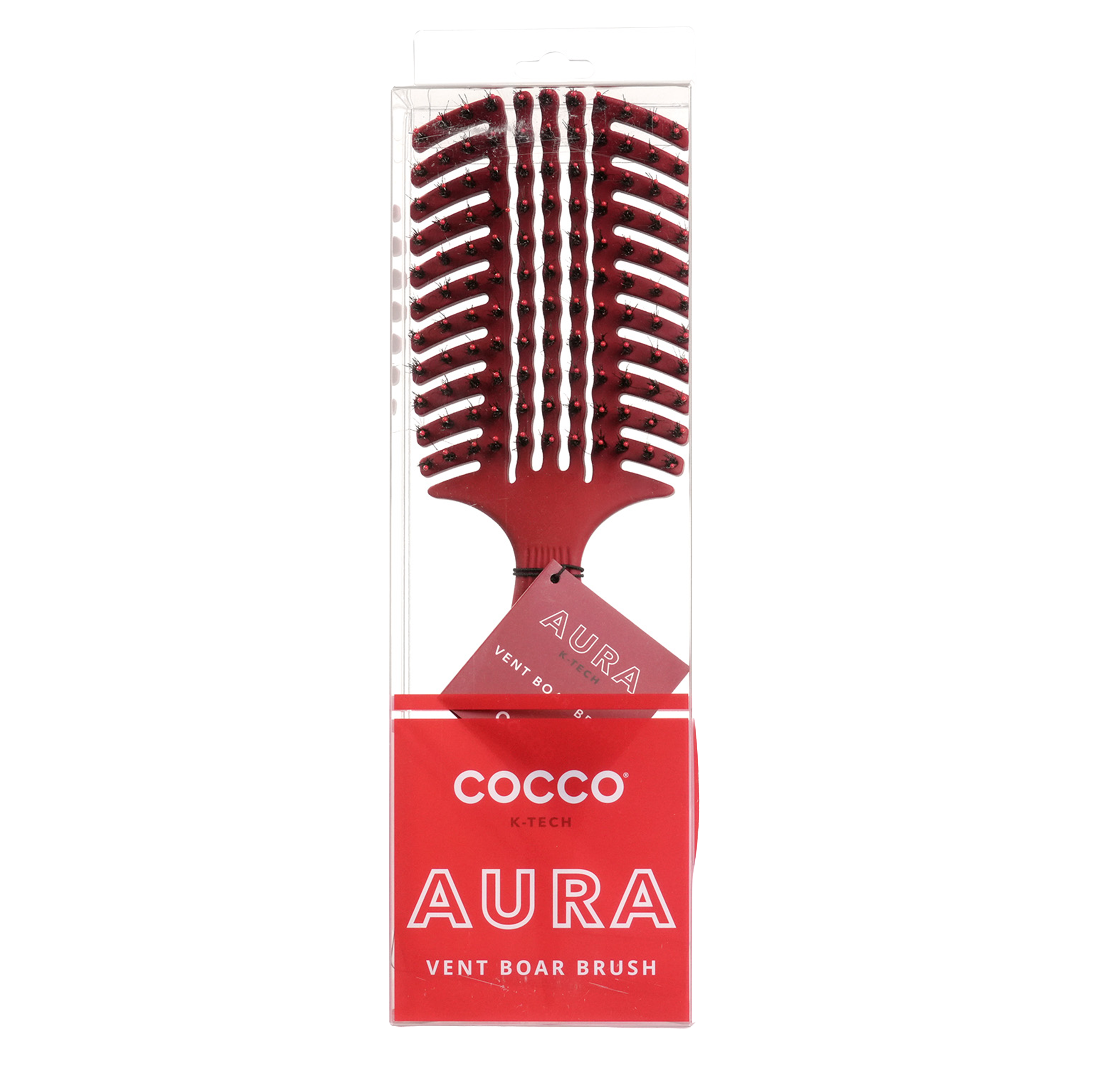 COCCO® Aura Vent Boar Brush (Red)