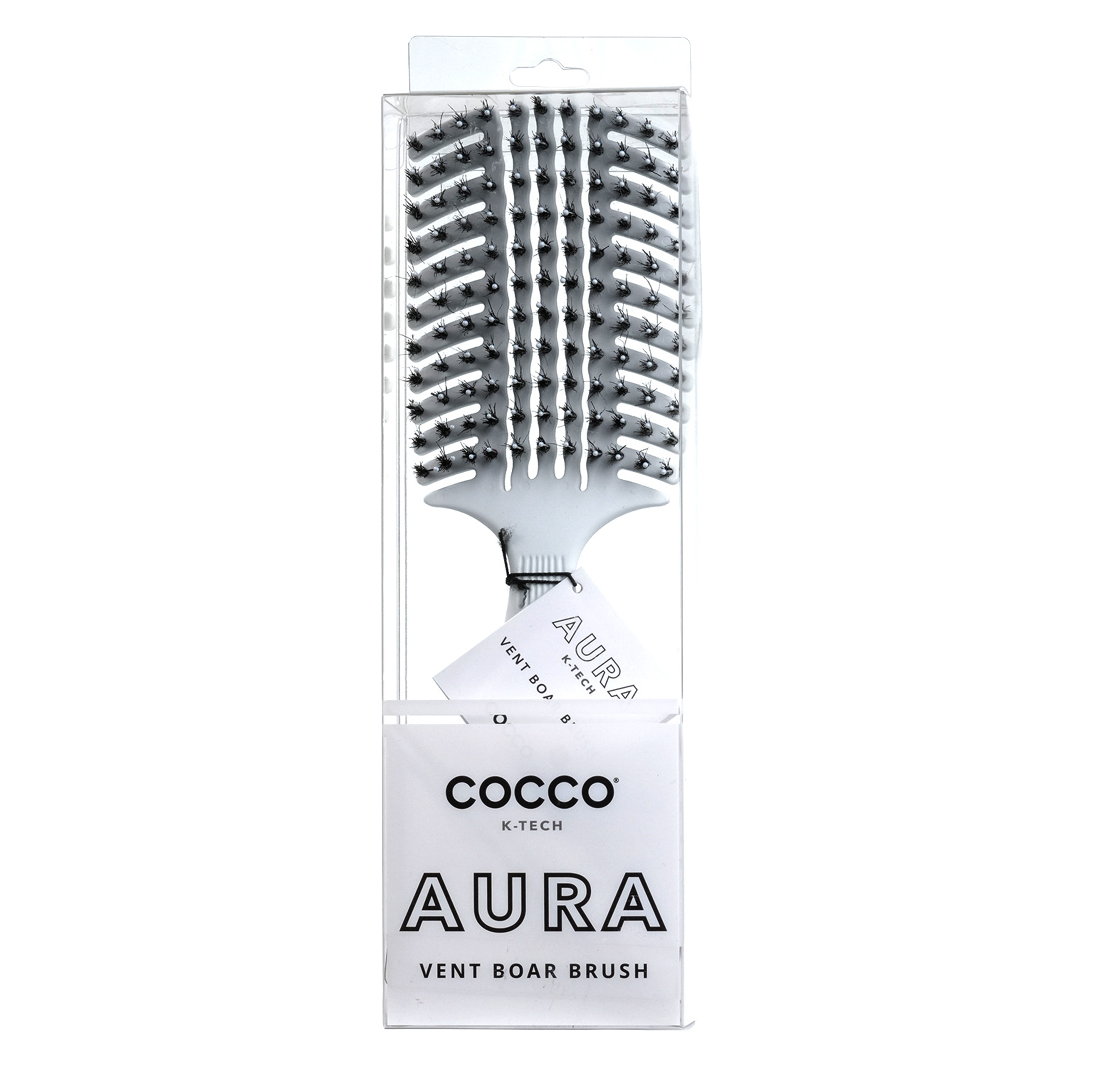 COCCO® Aura Vent Boar Brush (White)