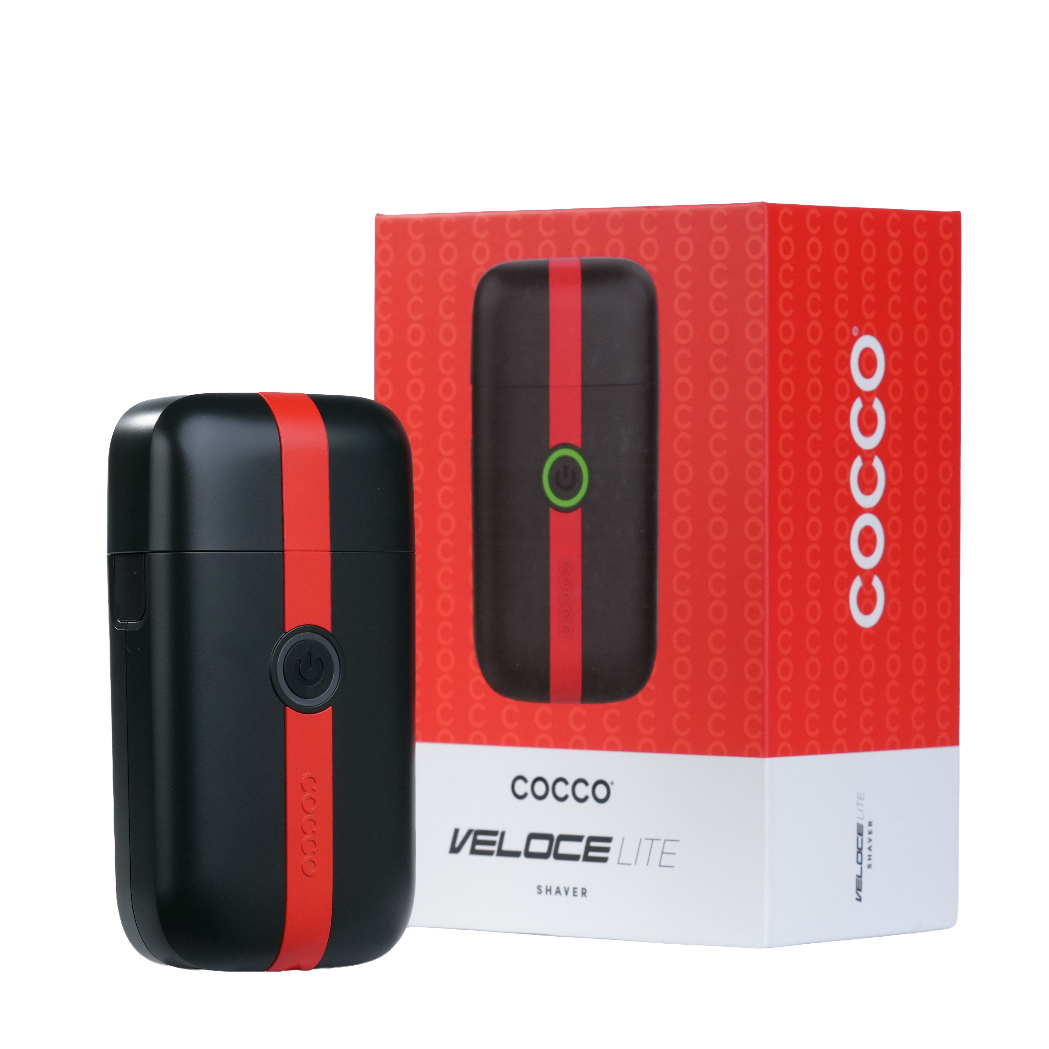 COCCO® Veloce Lite Shaver (Black/Red Stripe)
