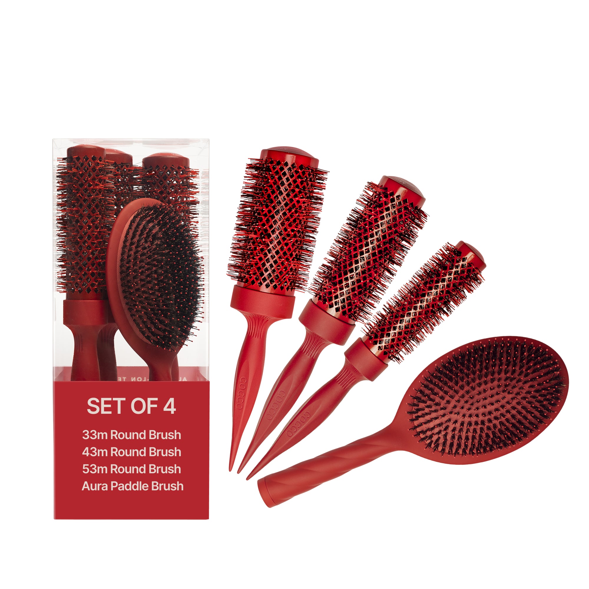 Cocco Aura Brush Set (Red)