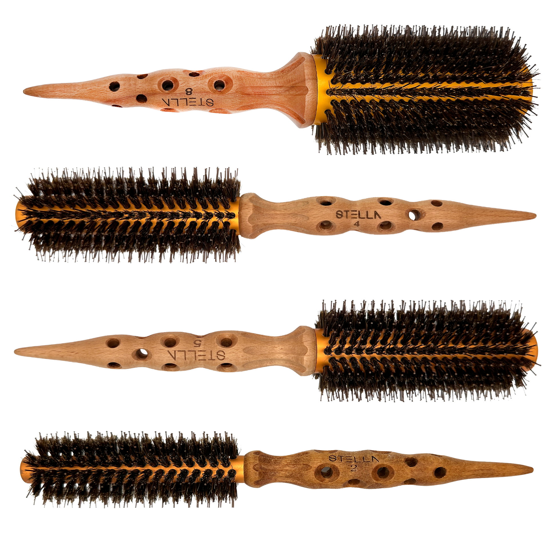 Stella Wood Ceramic Boar Brush (Select Size)