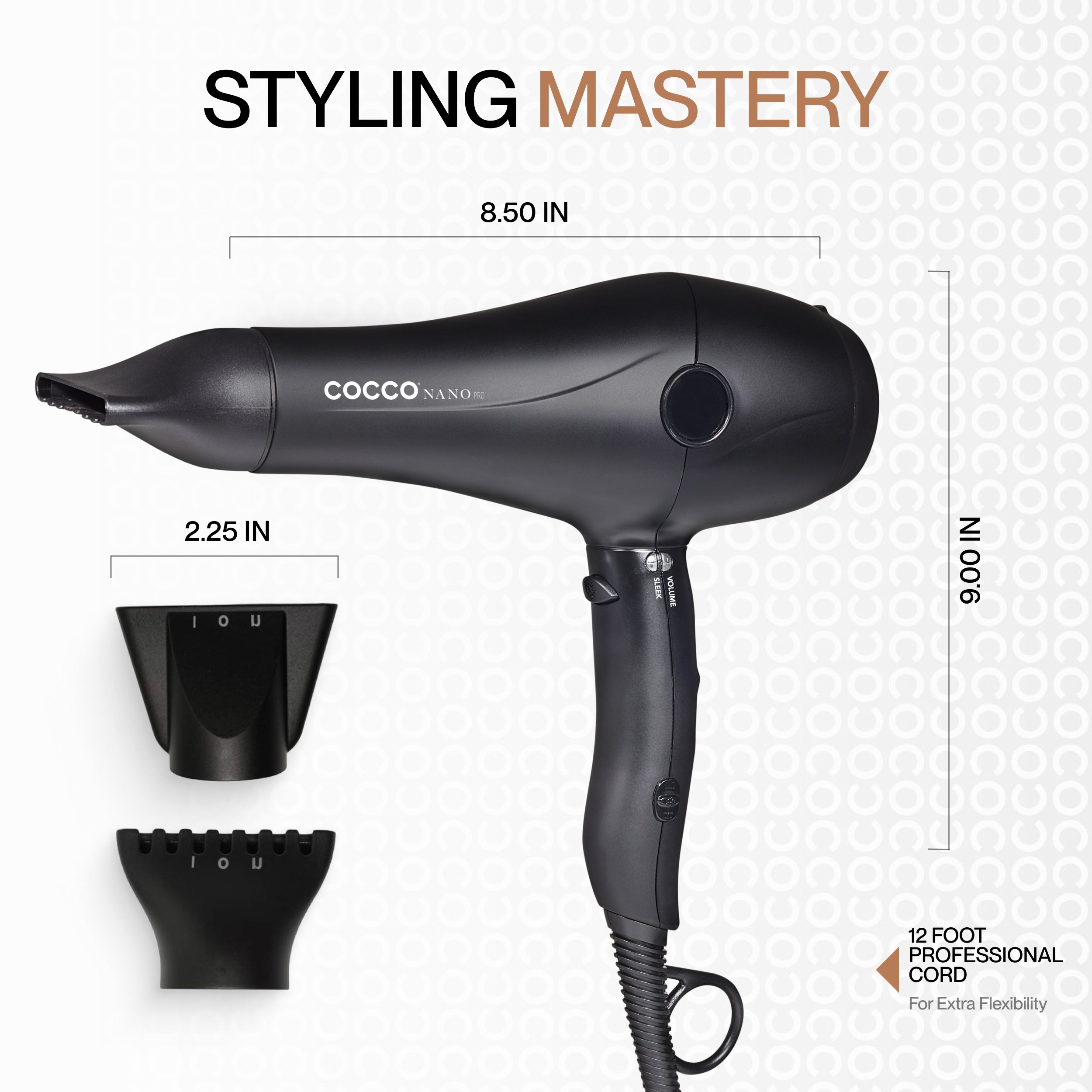 Cocco Nano Pro Hair Dryer (Black)