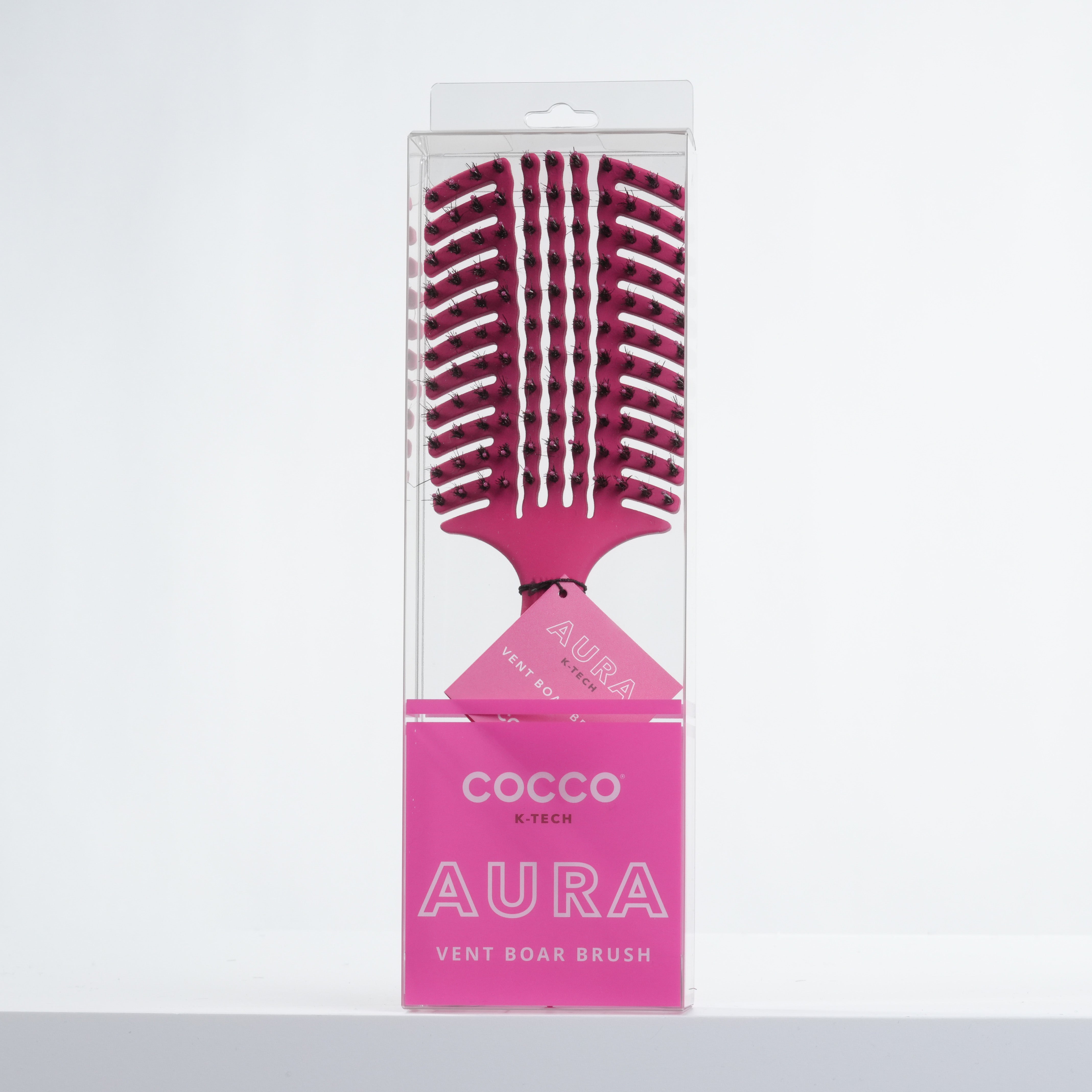 Cocco Aura Vent Boar Brush (Pink)