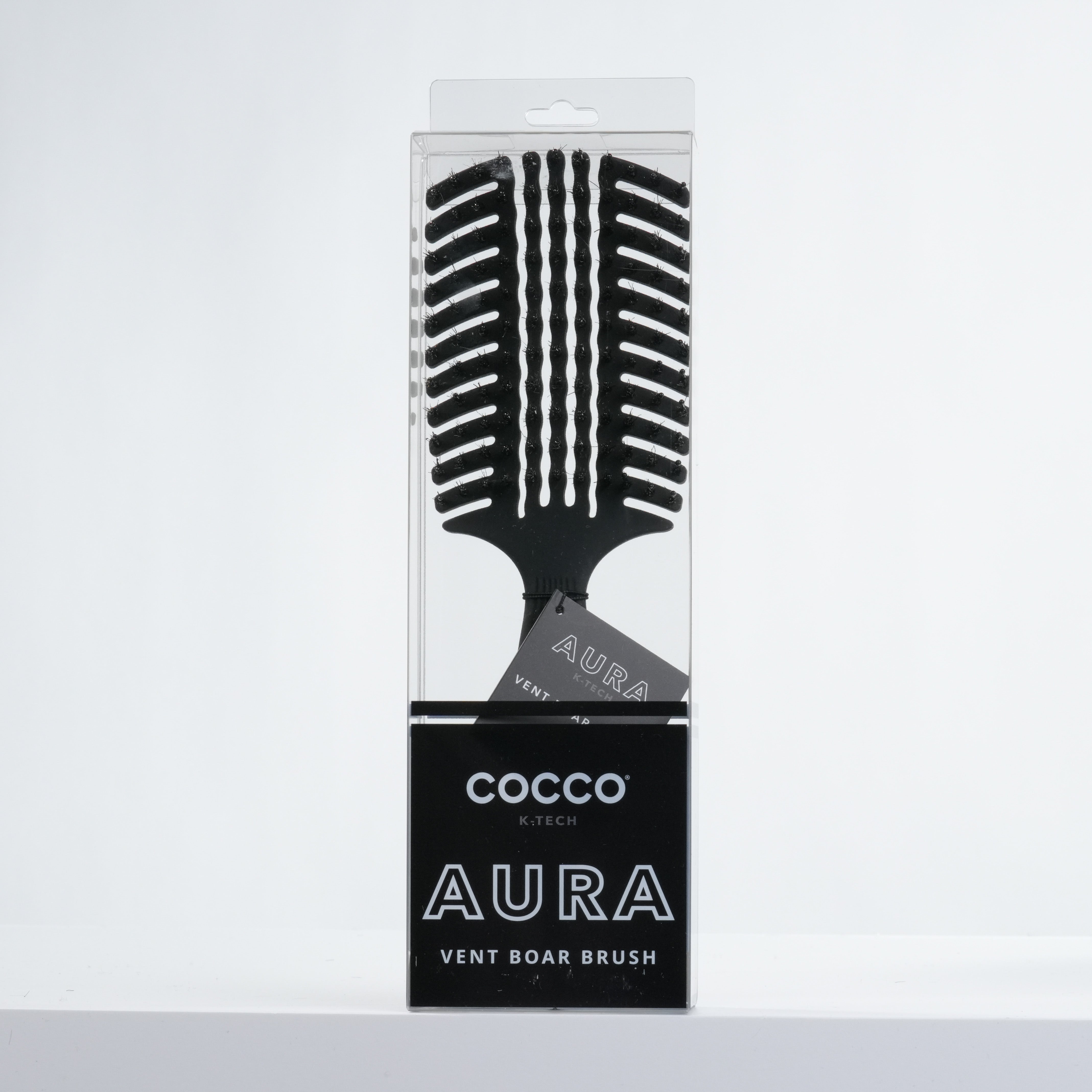 Cocco Aura Vent Boar Brush (Black)