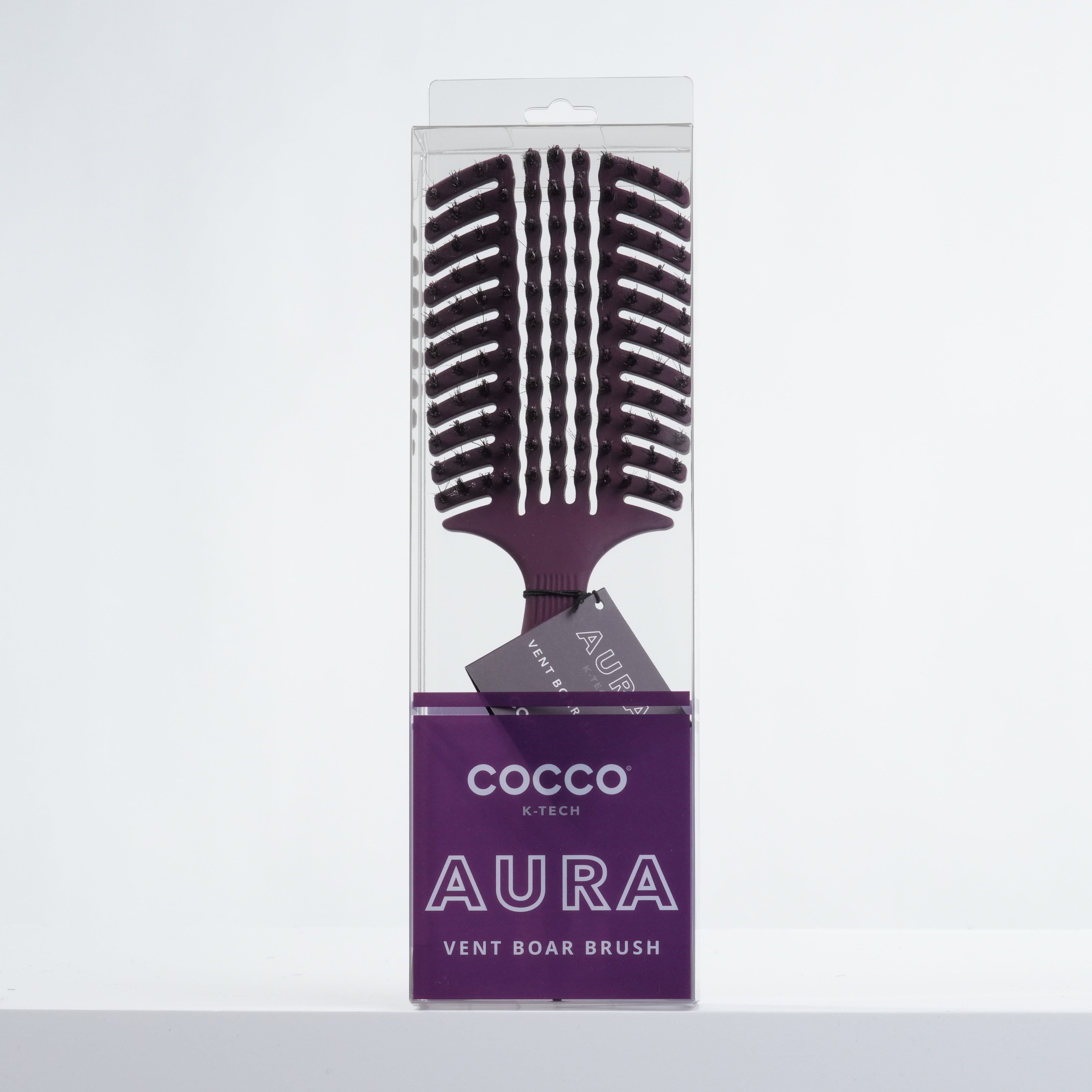 Cocco Aura Vent Boar Brush (Purple)