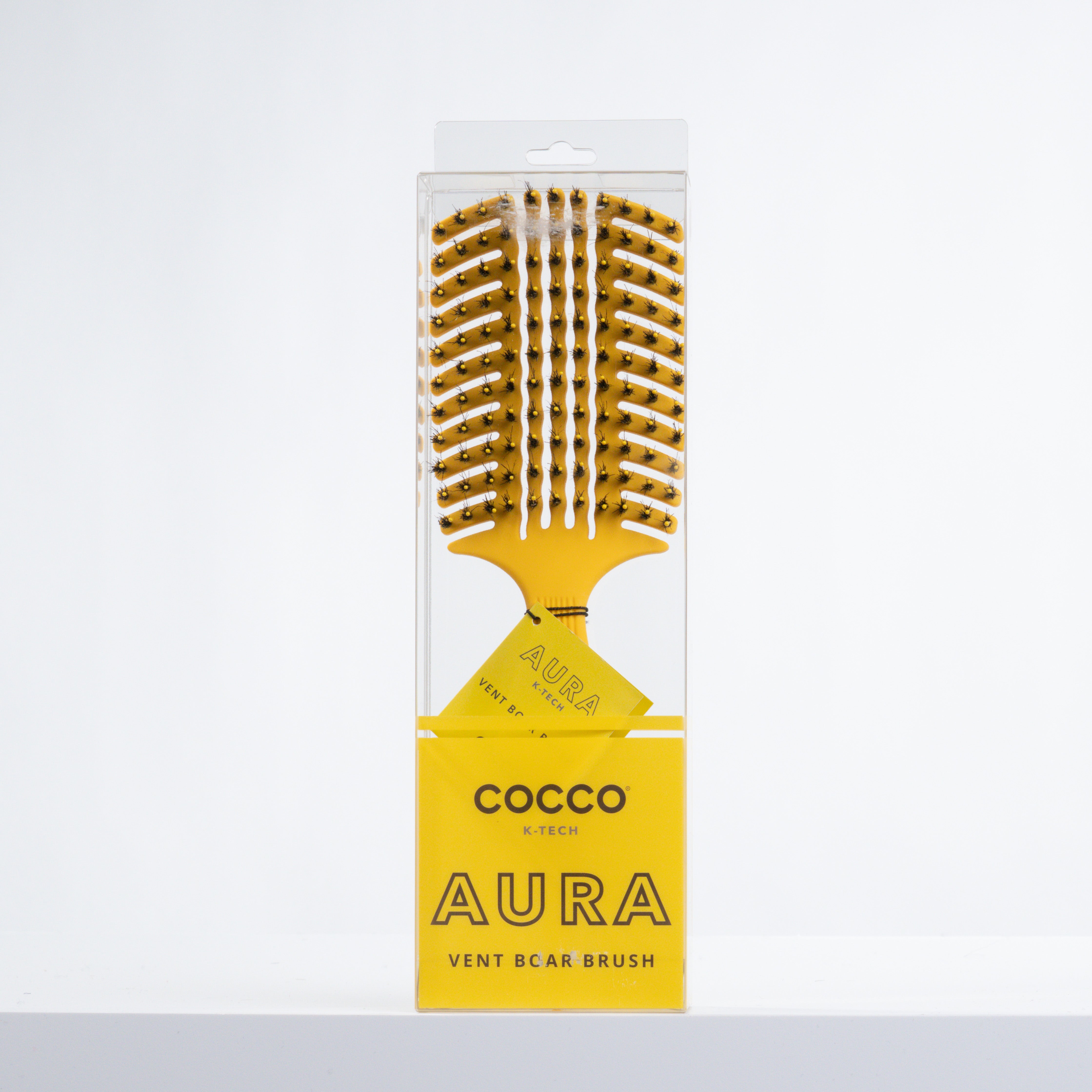 Cocco Aura Vent Boar Brush (Yellow)