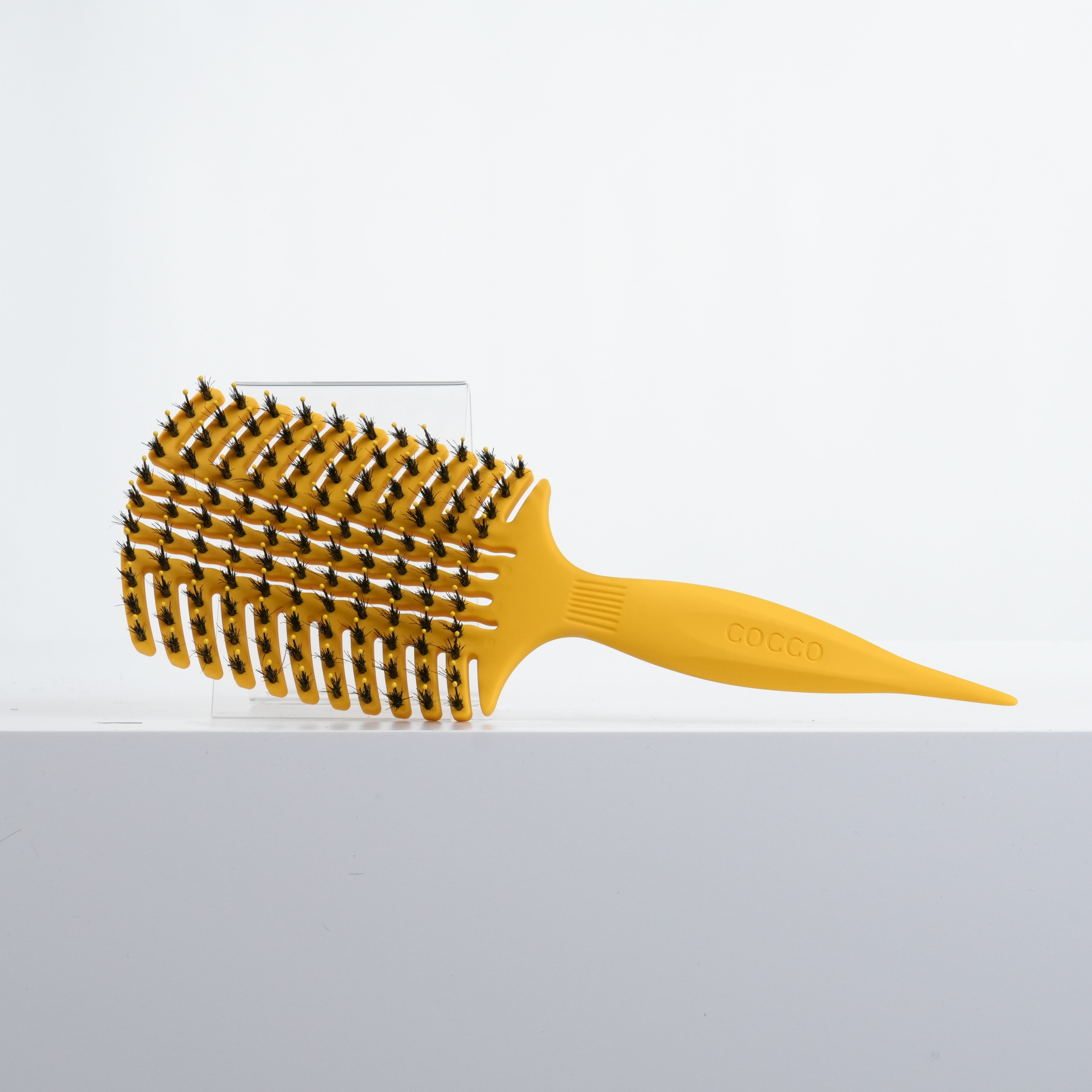 Cocco Aura Vent Boar Brush (Yellow)