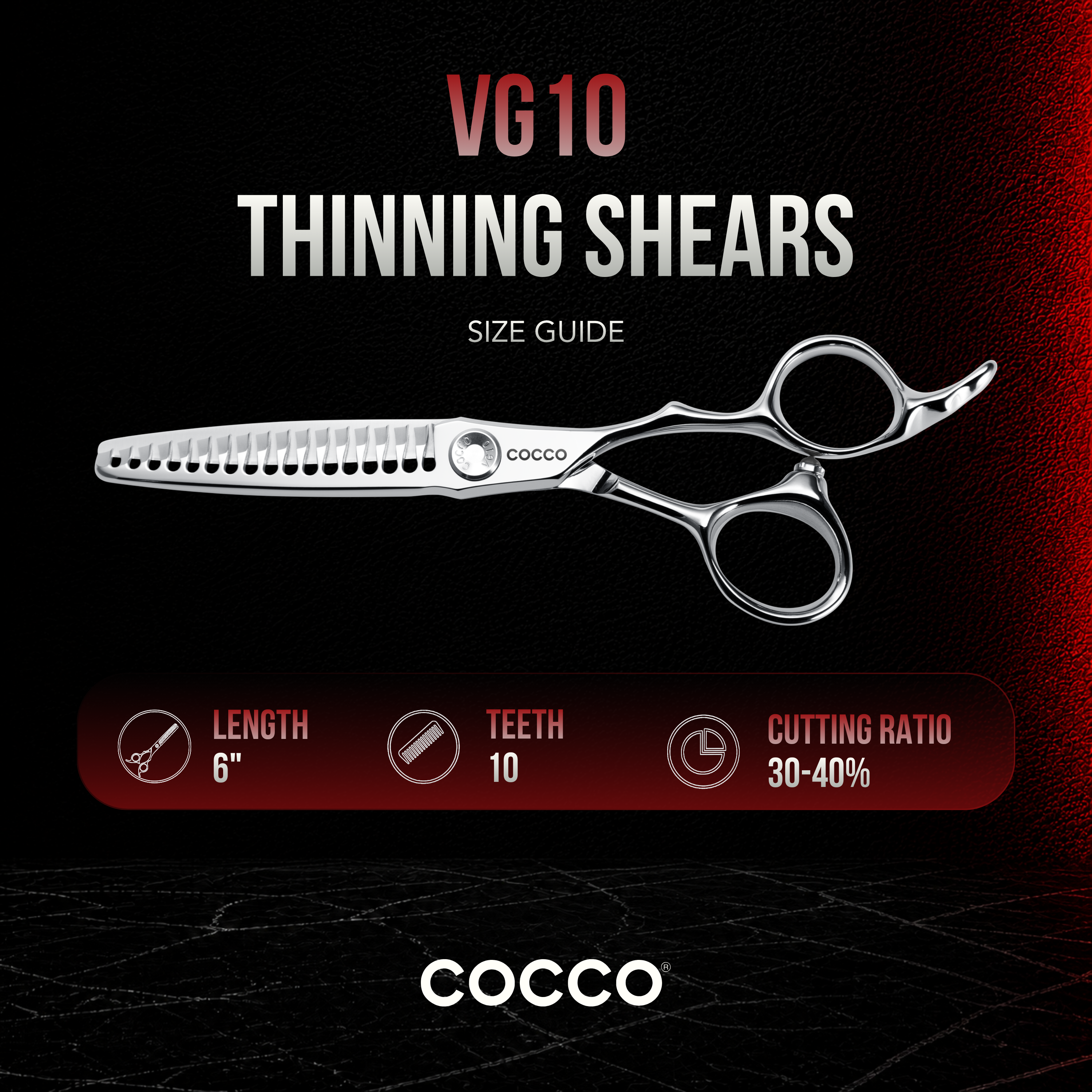 VG10 Thinning Shear Silver (10 Tooth)