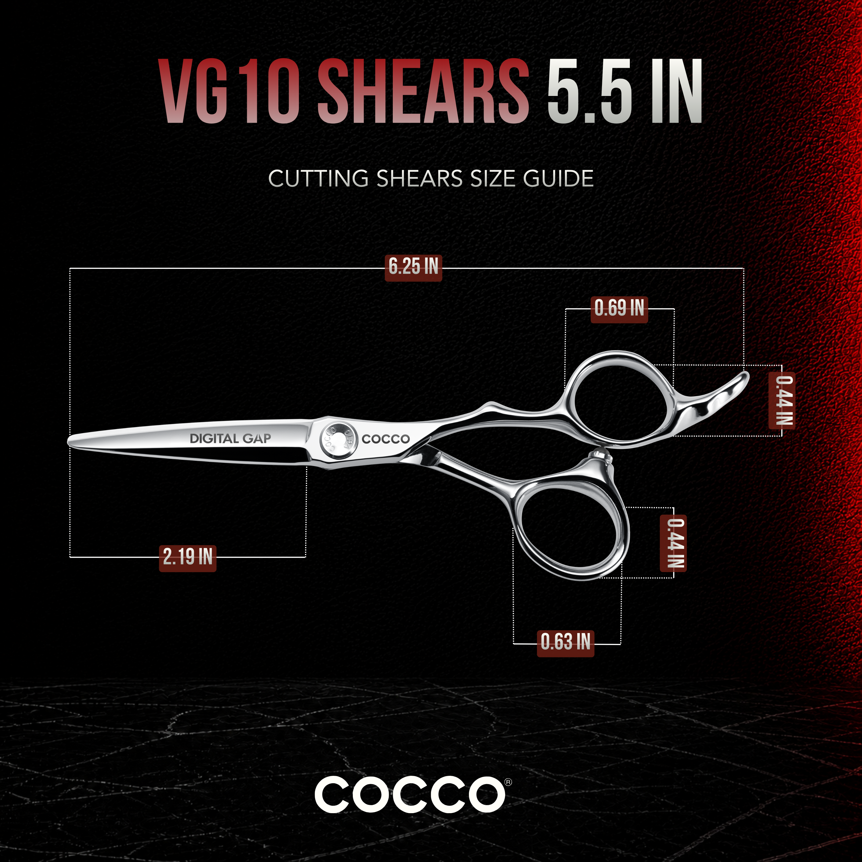 VG10 Cutting Shears Silver (Select Size)