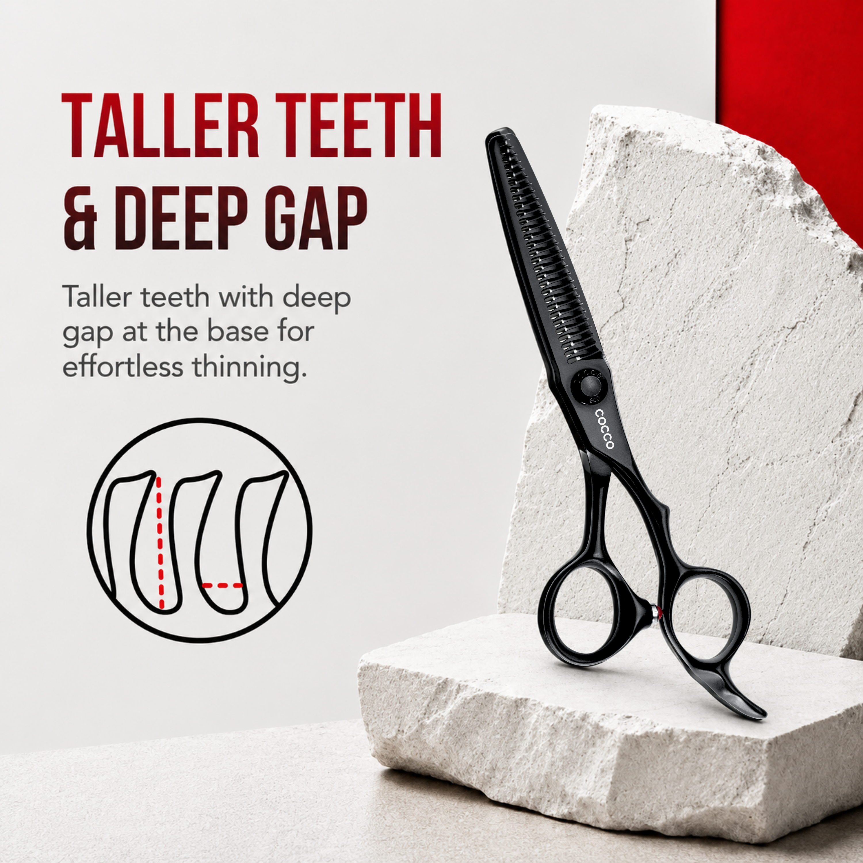 Thinning Shear Black 6"