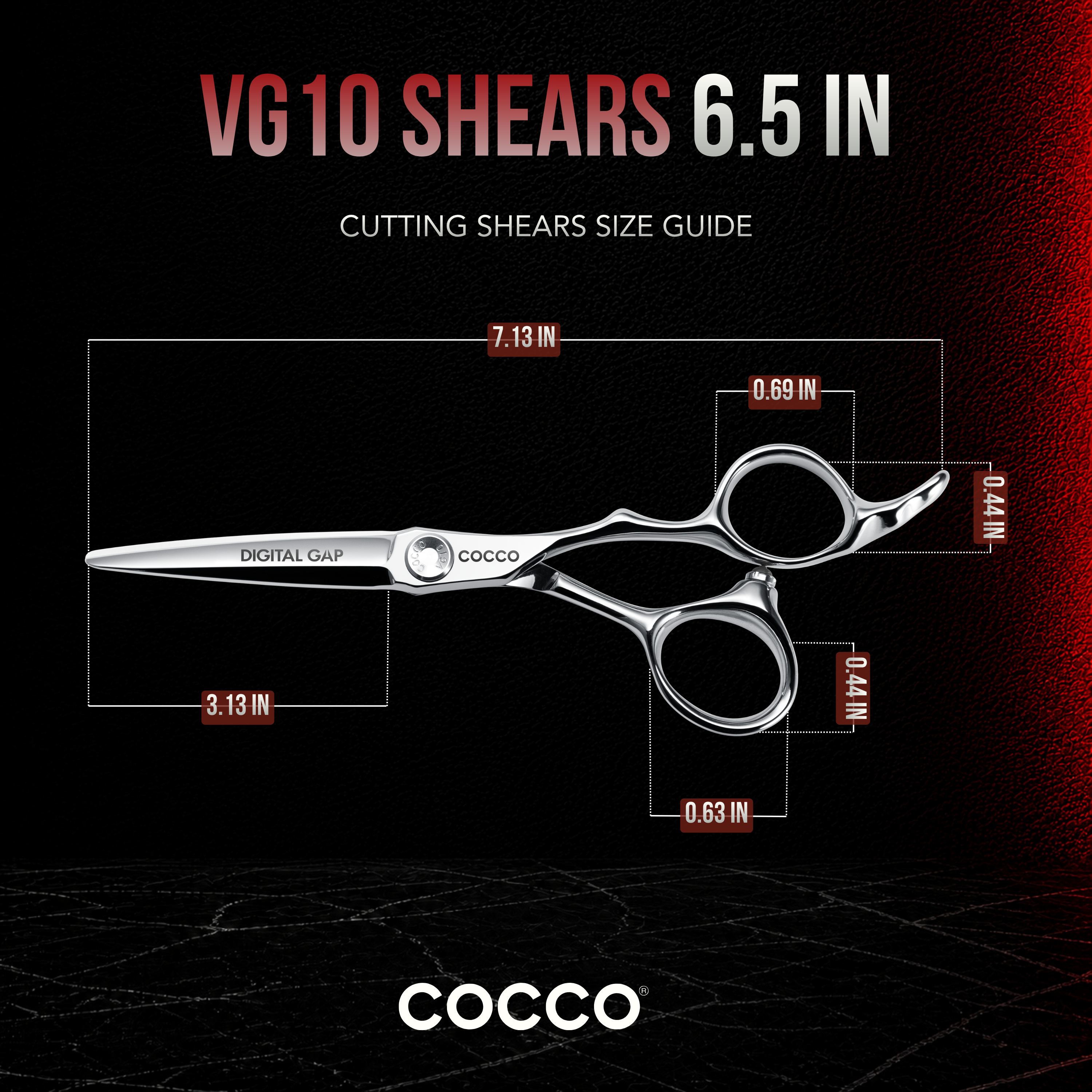 VG10 Cutting Shears Silver (Select Size)