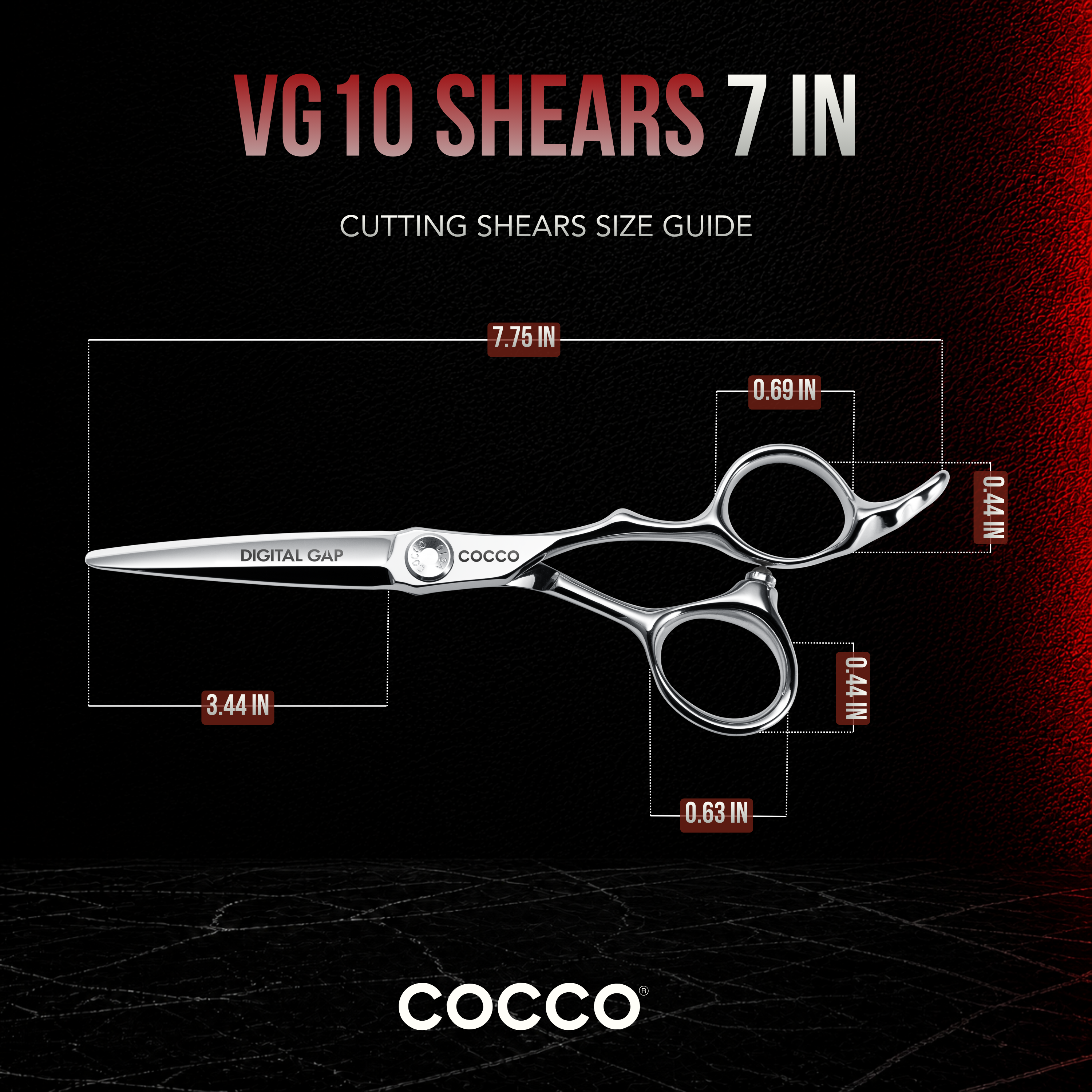 VG10 Cutting Shears Silver (Select Size)