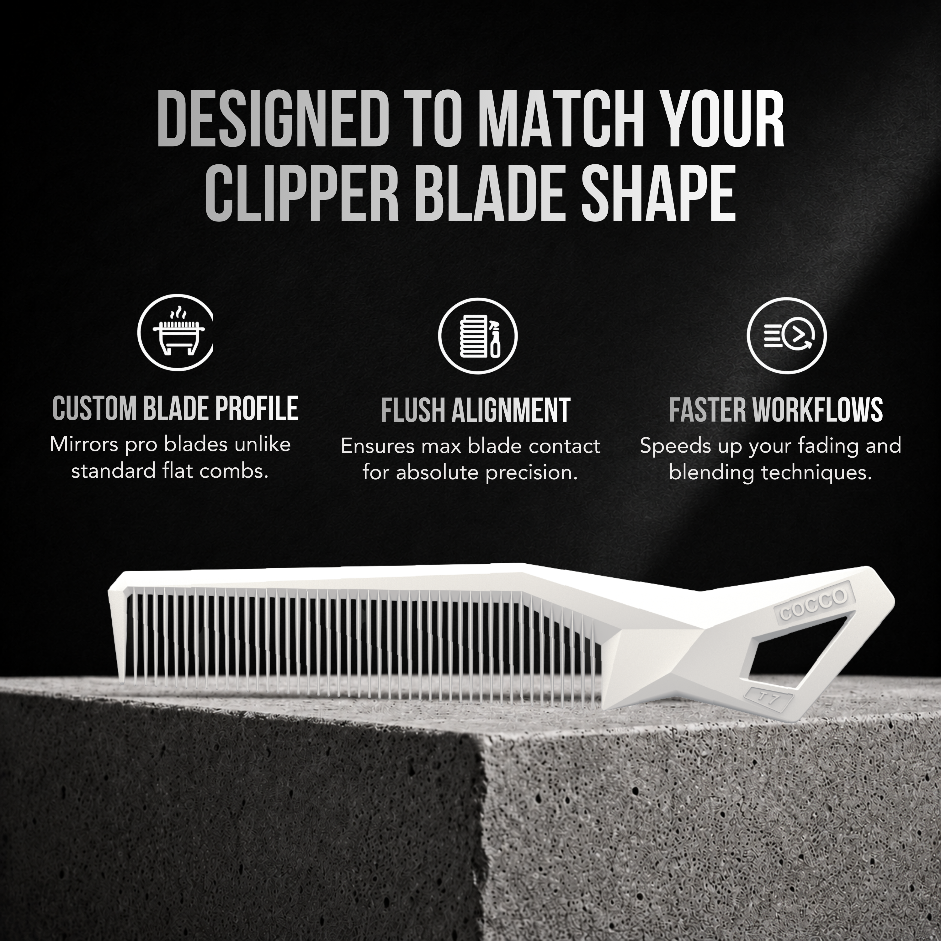 Clipper Comb (White)