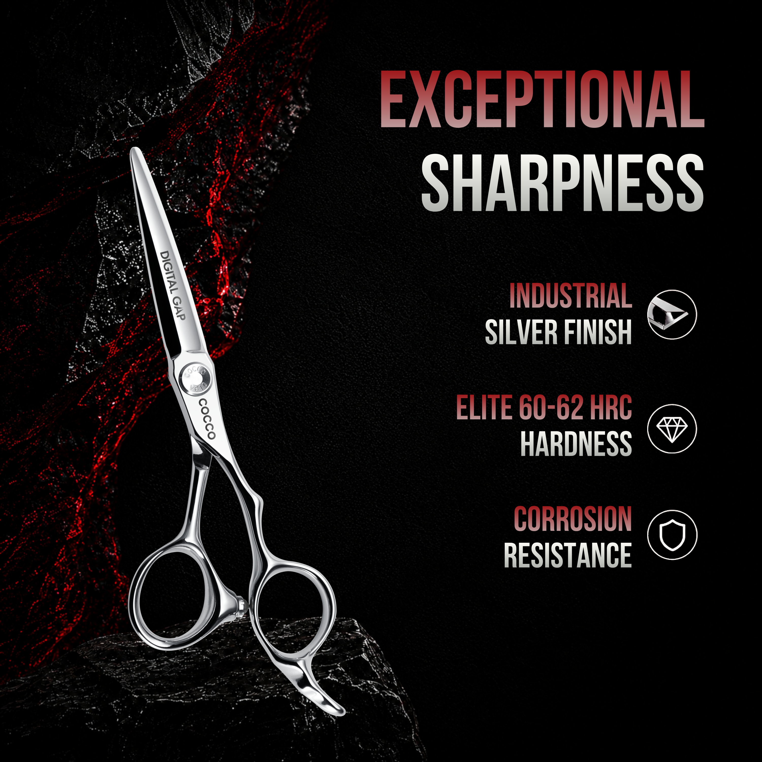 VG10 Cutting Shears Silver (Select Size)