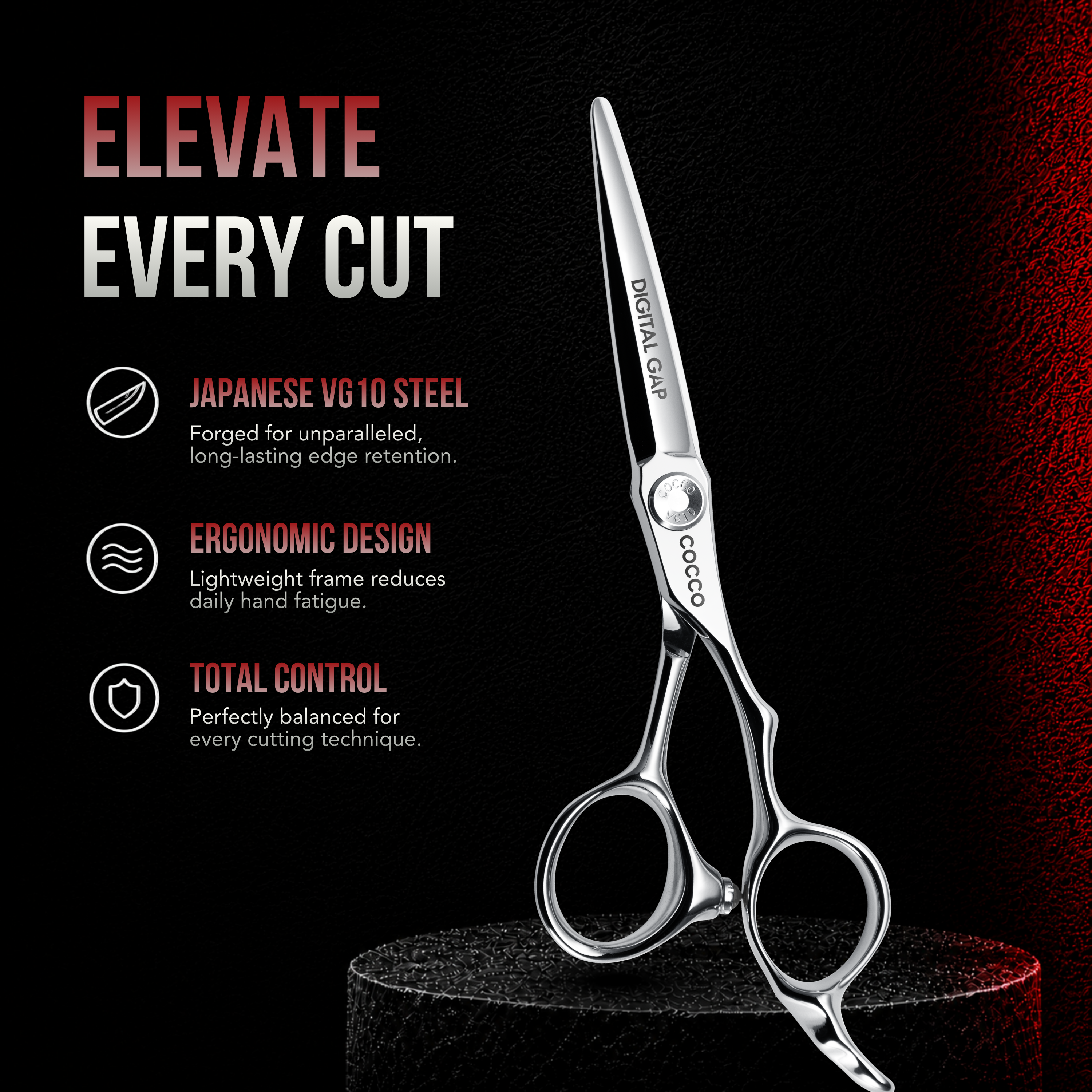 VG10 Cutting Shears Silver (Select Size)
