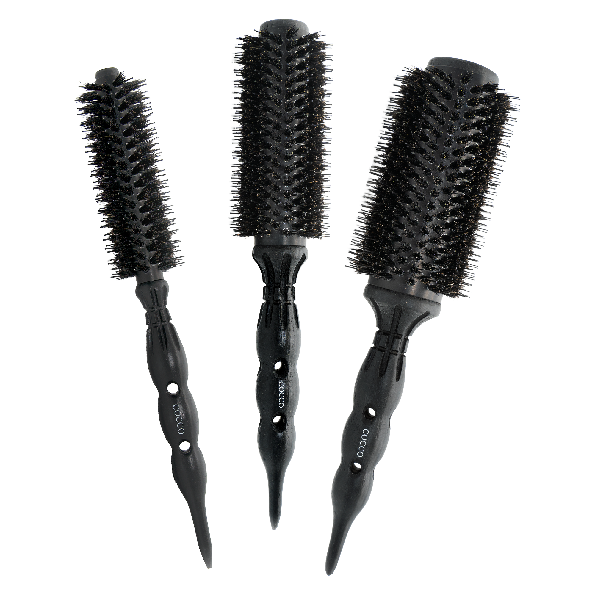 COCCO® Black Series Ceramic Boar Brush (Select Size)