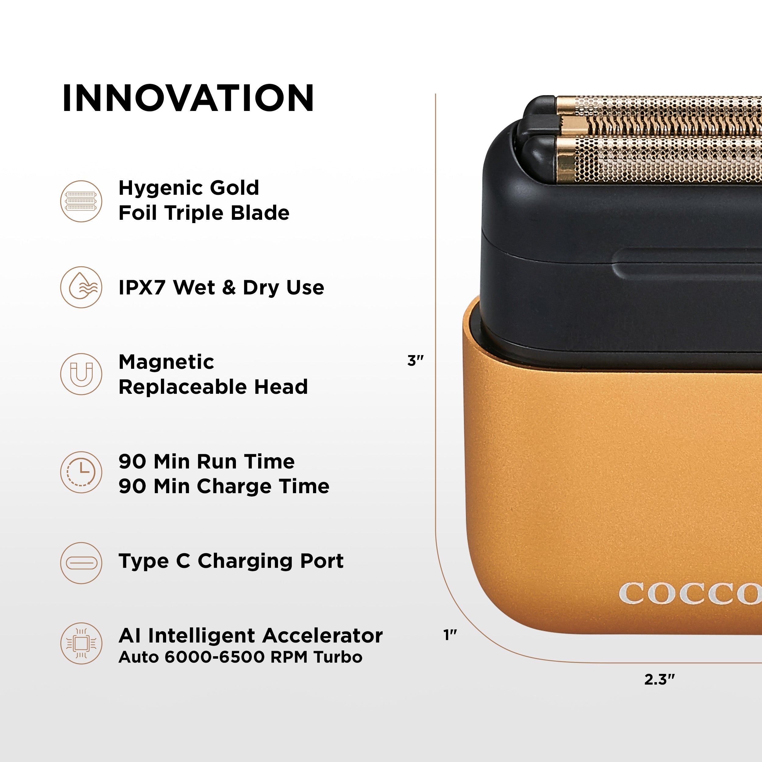 Cocco Hair Professional Impacto Micro Shaver - Thumbnail 5