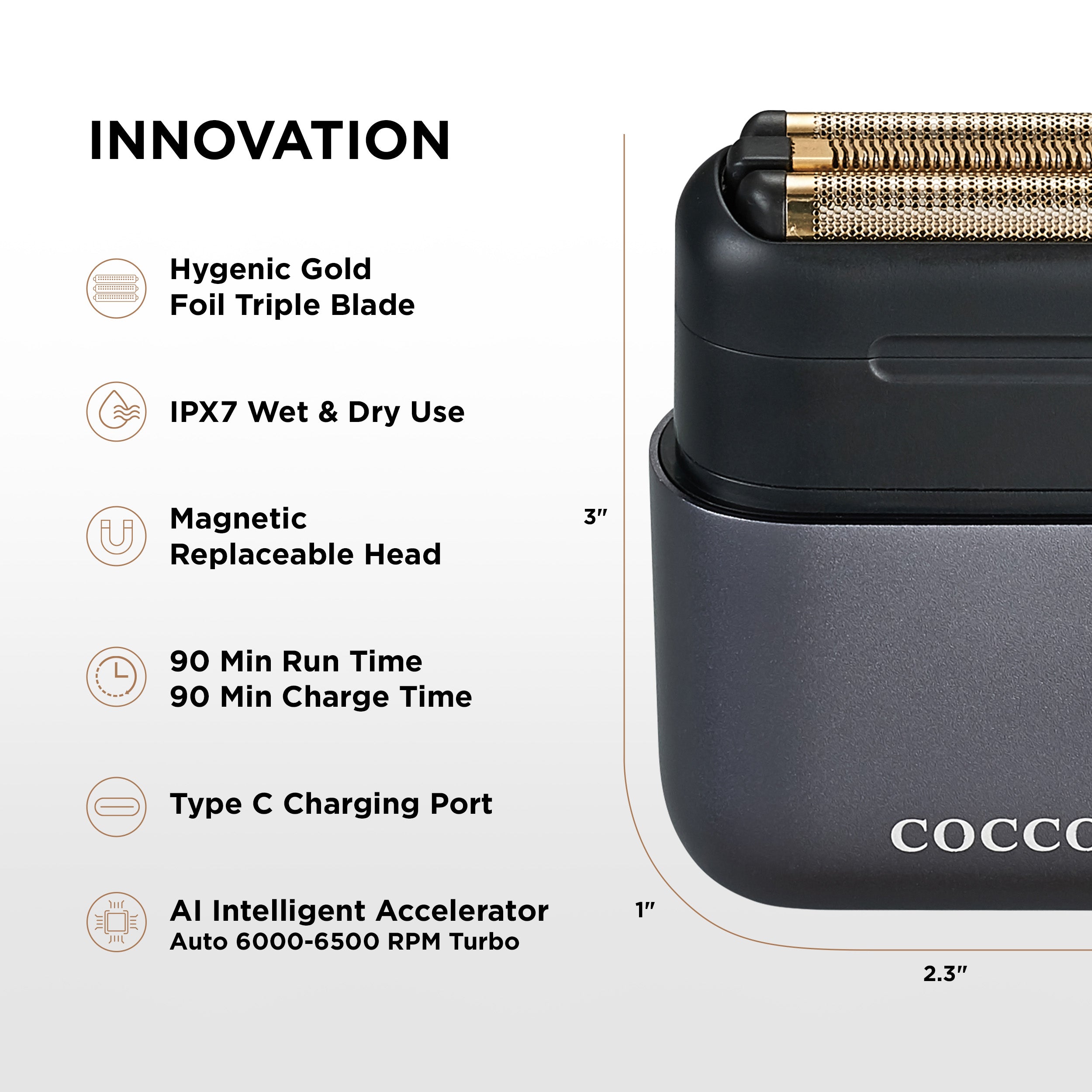Impacto Micro Wet-Dry Shaver (Grey)