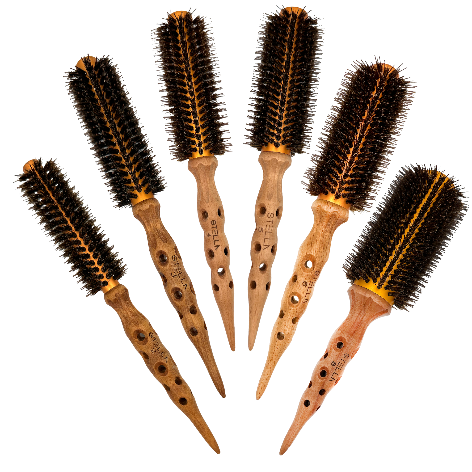 Stella Wood Ceramic Boar Brush (Select Size)