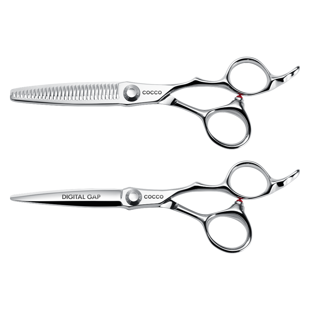 COCCO® Super Cobalt Blunt Shear & 29-Tooth Thinning Shear Set - Select Size