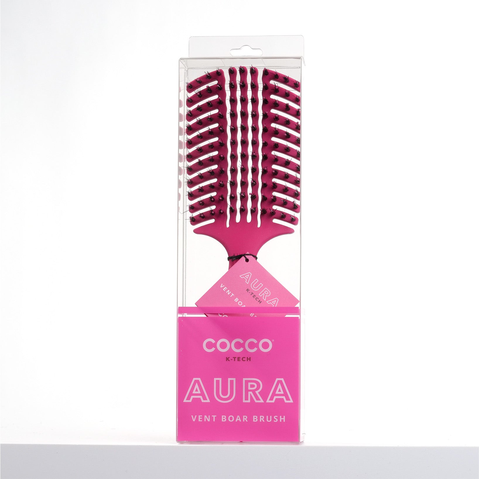 Cocco Aura Vent Boar Brush (Pink)
