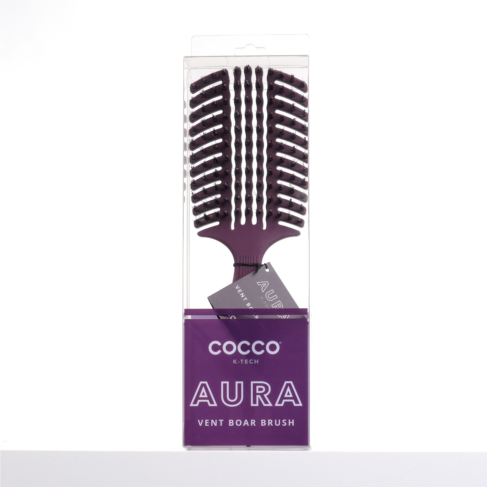 Cocco Aura Vent Boar Brush (Purple)