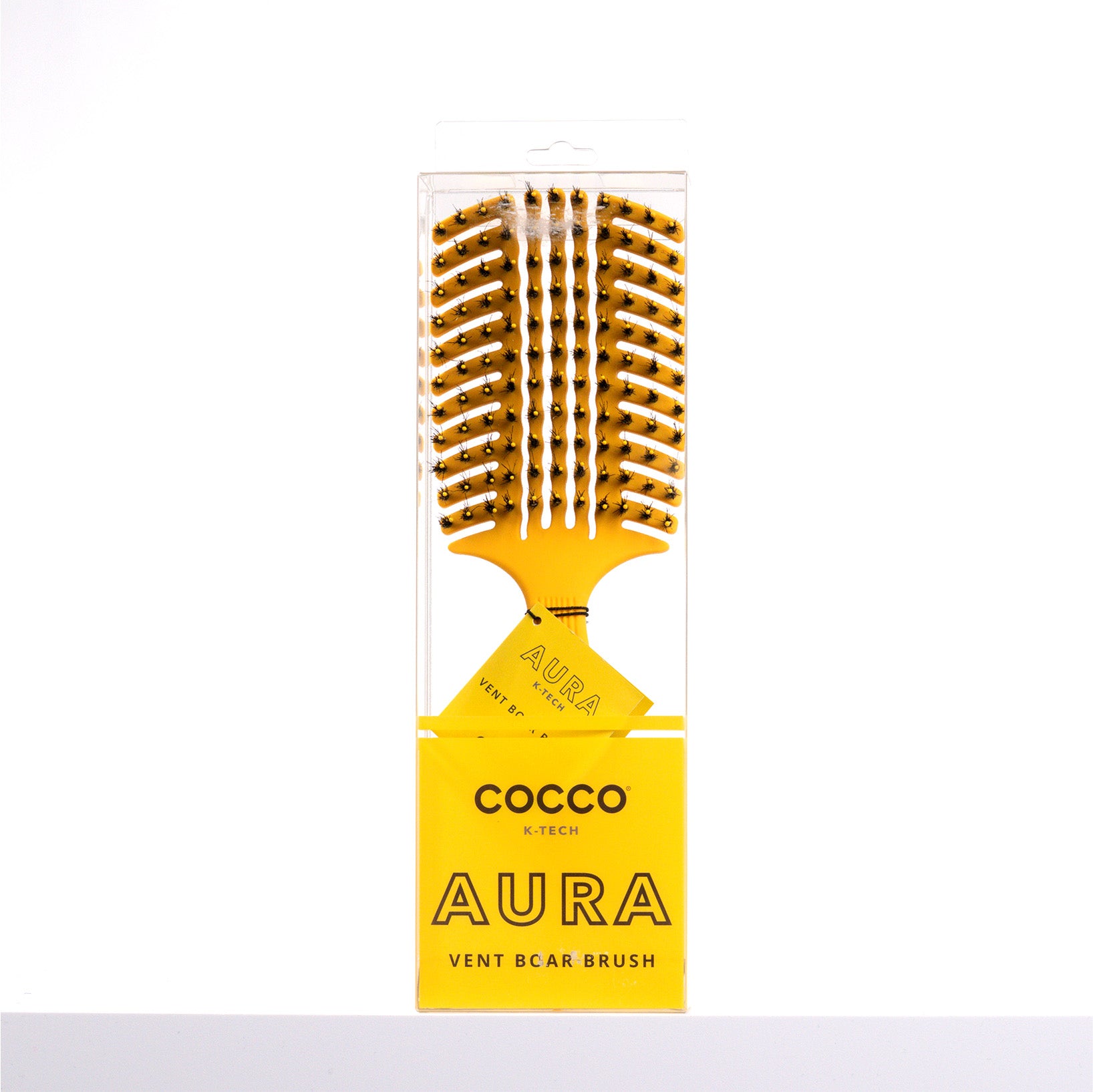 Cocco Aura Vent Boar Brush (Yellow)